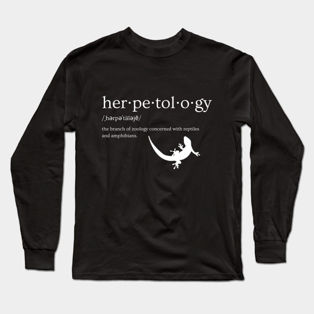 Herpetology Definition Long Sleeve T-Shirt by Archie's Angels Store